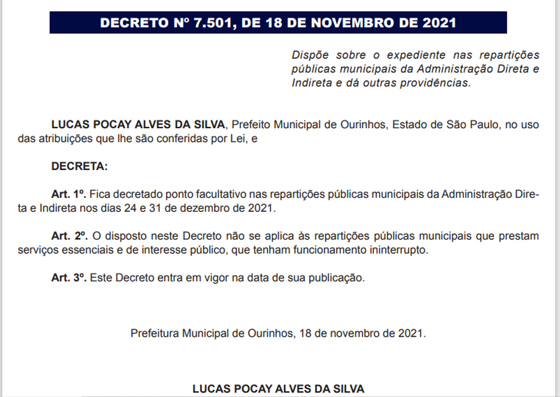 Prefeito Lucas Publica Ponto Facultativo Nas Reparti Es P Blicas